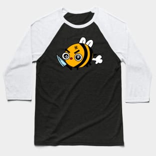 Angry bee, with knife! Baseball T-Shirt